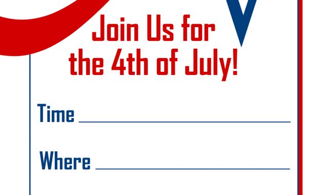 4th Of July Invitations Free Printable Red White Blue 4th Of with regard to proportions 1143 X 1600