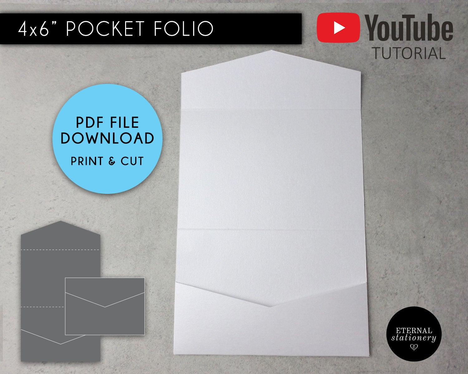 4x6 Pocket Wedding Invitation Template Pdf Pocket Folio Etsy intended for measurements 1500 X 1200