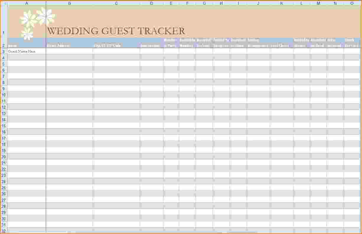 5 Wedding Guest List Excel Teknoswitch with measurements 1226 X 794