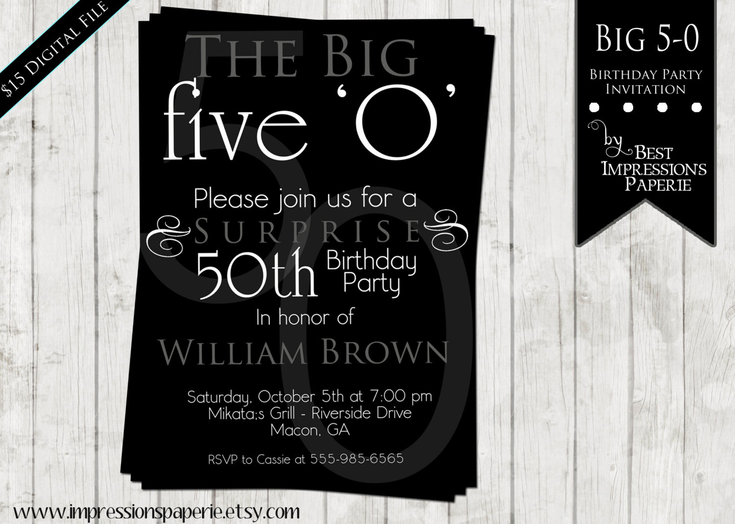 50th Birthday Invitation Template Birthday Invitation Examples intended for proportions 1500 X 1071