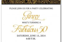 50th Birthday Invitation Templates Free Printable My Birthday In intended for proportions 1071 X 1500