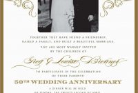 50th Wedding Anniversary Invitations Free Templates Marvelous Golden throughout proportions 1071 X 1500