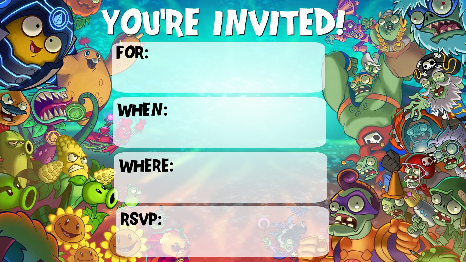 52 Customize Our Easy To Use Free Plants Vs Zombies Birthday intended for proportions 1600 X 900