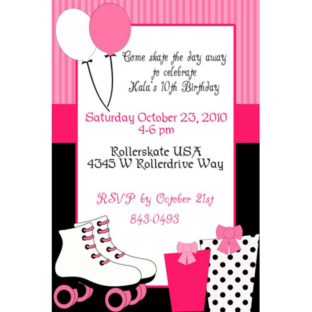 52 Make An Roller Skating Party Invitation Template Free Maker For intended for sizing 1024 X 1024