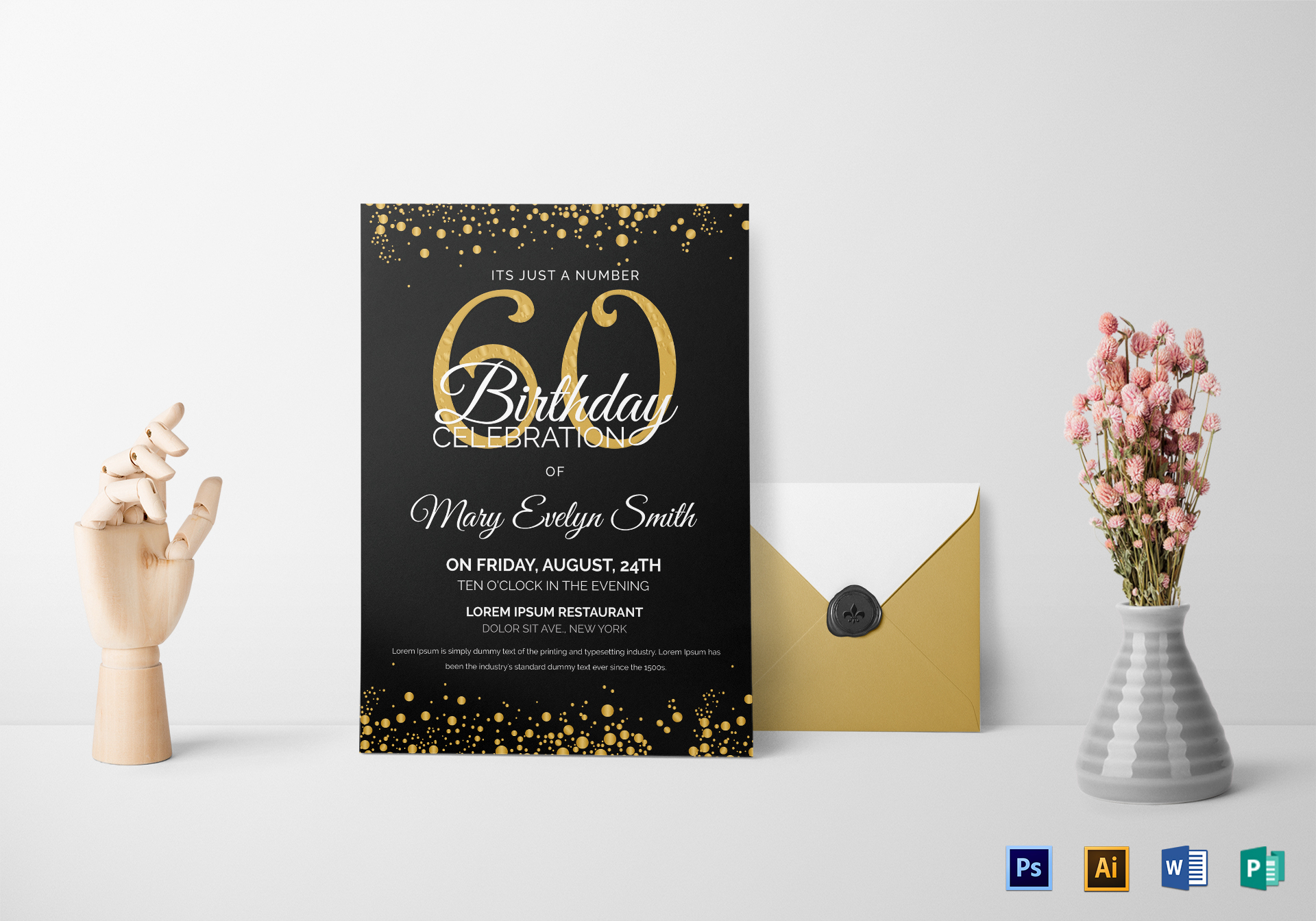 53 Create Your Own Elegant 60th Birthday Invitation Templates throughout proportions 1920 X 1344