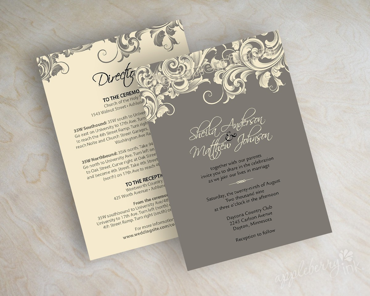 58 Special Wedding Invitation Template Victorian Very Best In Unique regarding size 1200 X 960