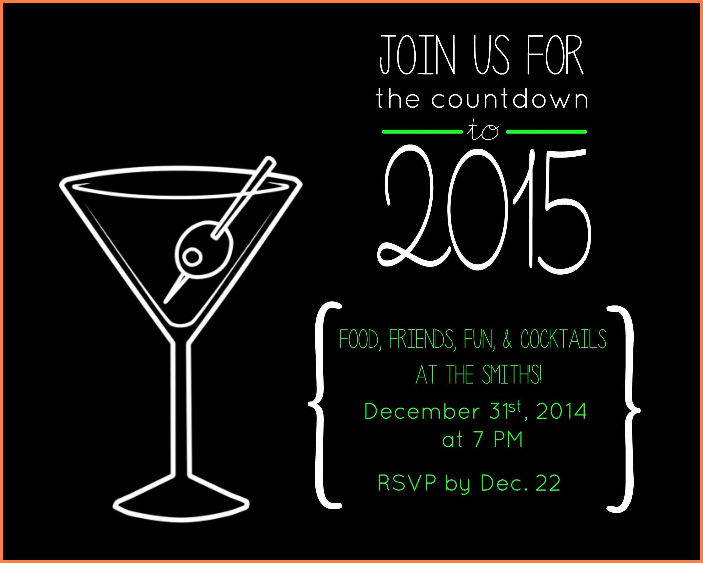 6 Free New Year Party Invitation Templates Andrew Gunsberg with regard to sizing 2312 X 1851