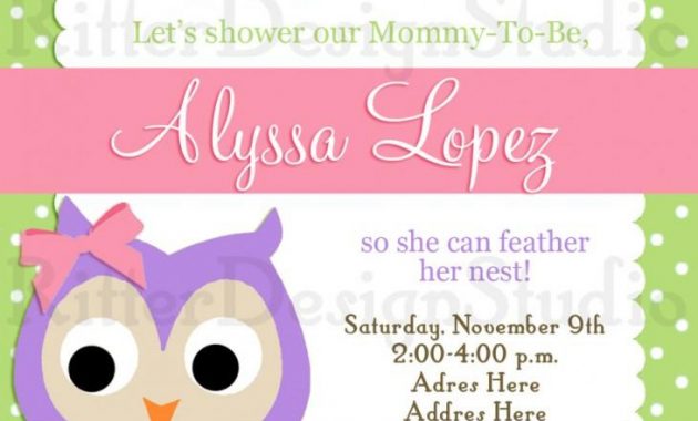 6 Smart Owl Ba Shower Invitations Printables Ideas For Kids throughout sizing 730 X 1095