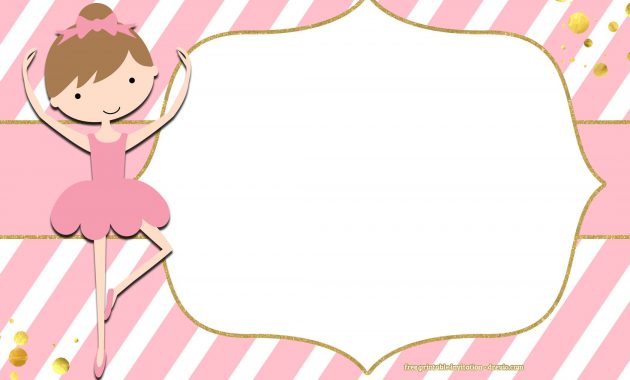 63 Create Amazing Ballerina Birthday Invitation Template Free with regard to proportions 2100 X 1500