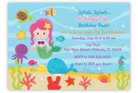 67 Customize Our Easy To Use Under The Sea Birthday Invitation with measurements 1133 X 843