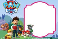 69 Create Your Own Free Paw Patrol Birthday Invitation Template within measurements 1050 X 750