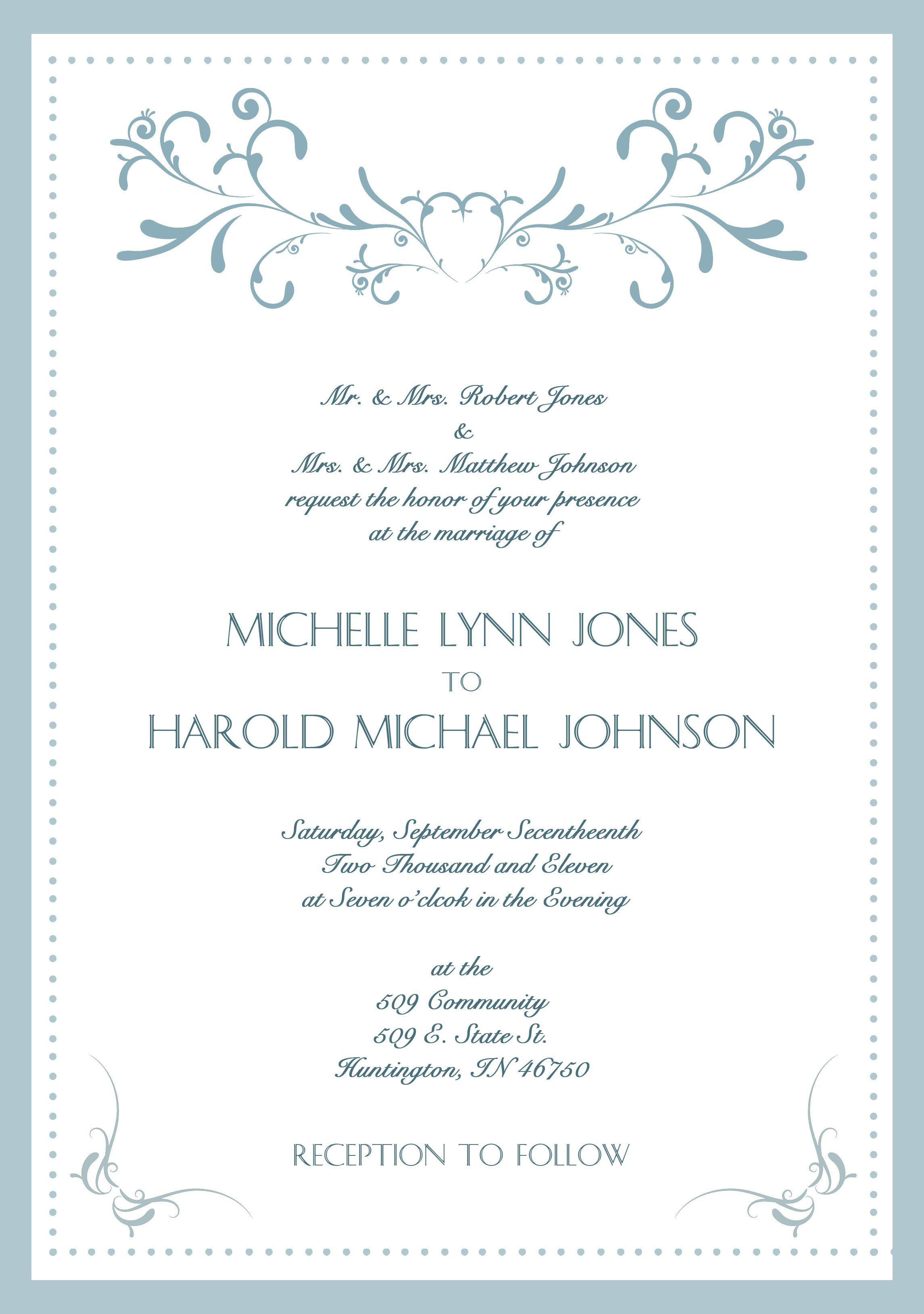 70 Customize Our Easy To Use Formal Invitation Card Samples Free within measurements 2291 X 3256
