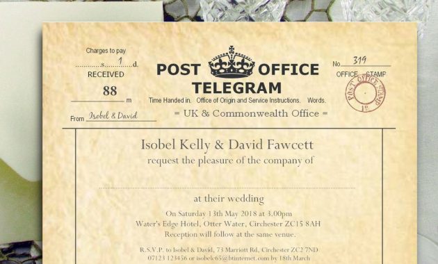 70 Special Telegram Wedding Invitation Template Templates in sizing 1024 X 795