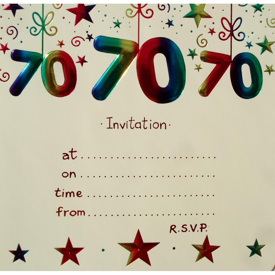 70th Birthday Invitations Templates Free Birthday Invitation Examples for sizing 900 X 900