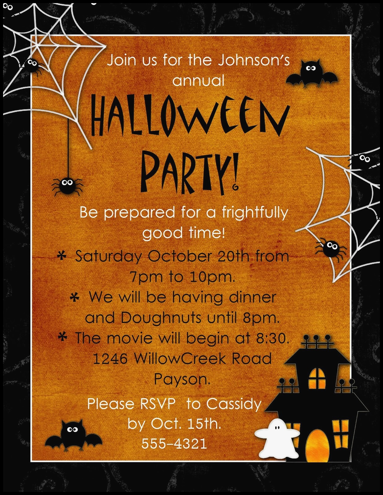 71 Inspirational Photograph Of Halloween Party Invitation Template for size 1237 X 1600