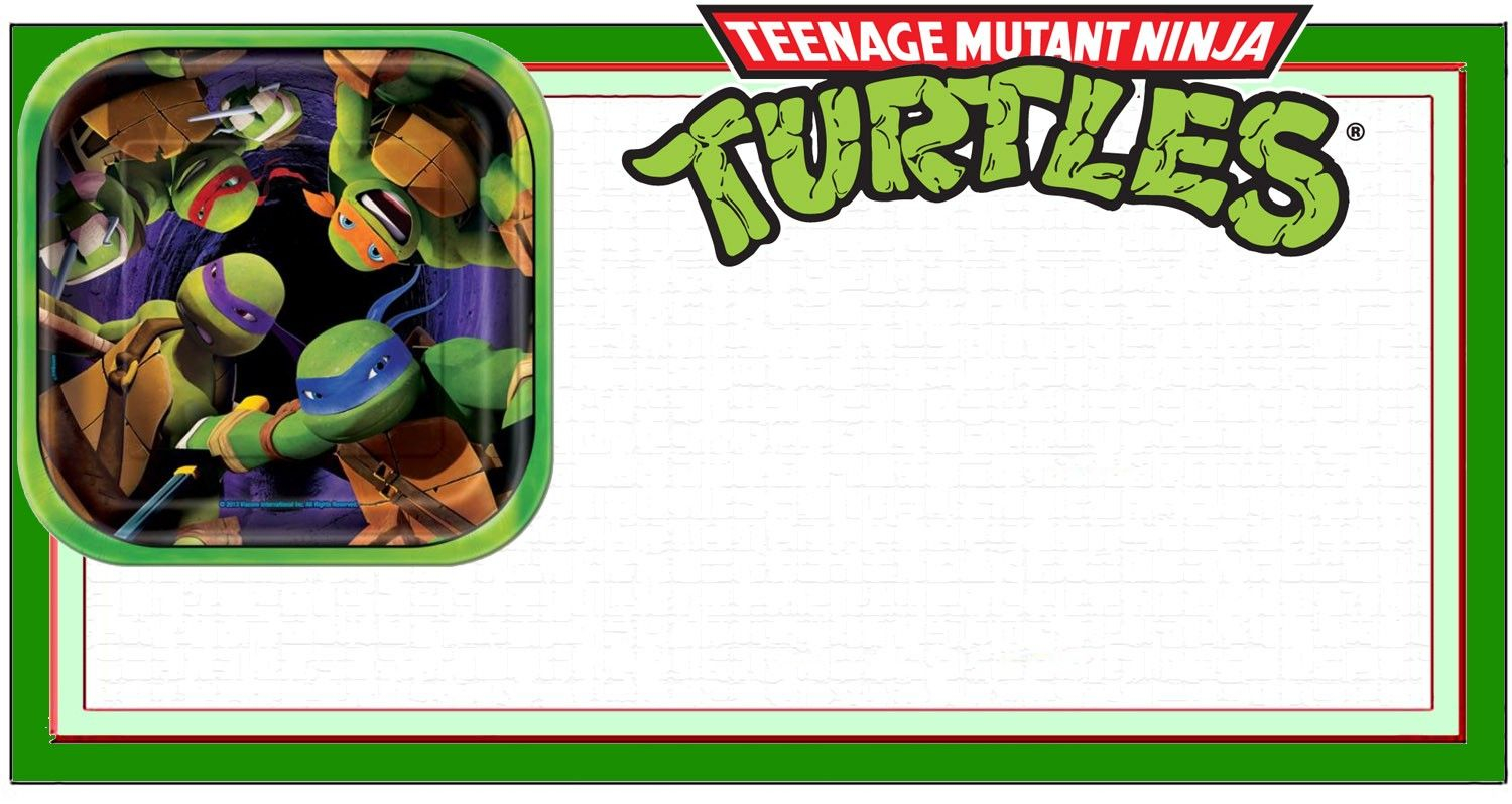 74 Create Custom Ninja Turtle Birthday Invitation Template Creative with measurements 1500 X 798