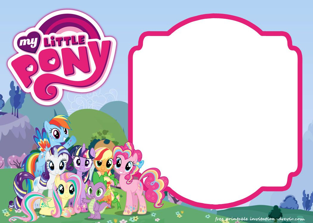 74 Special My Little Pony Birthday Invitation Template Photo With My for sizing 1050 X 750