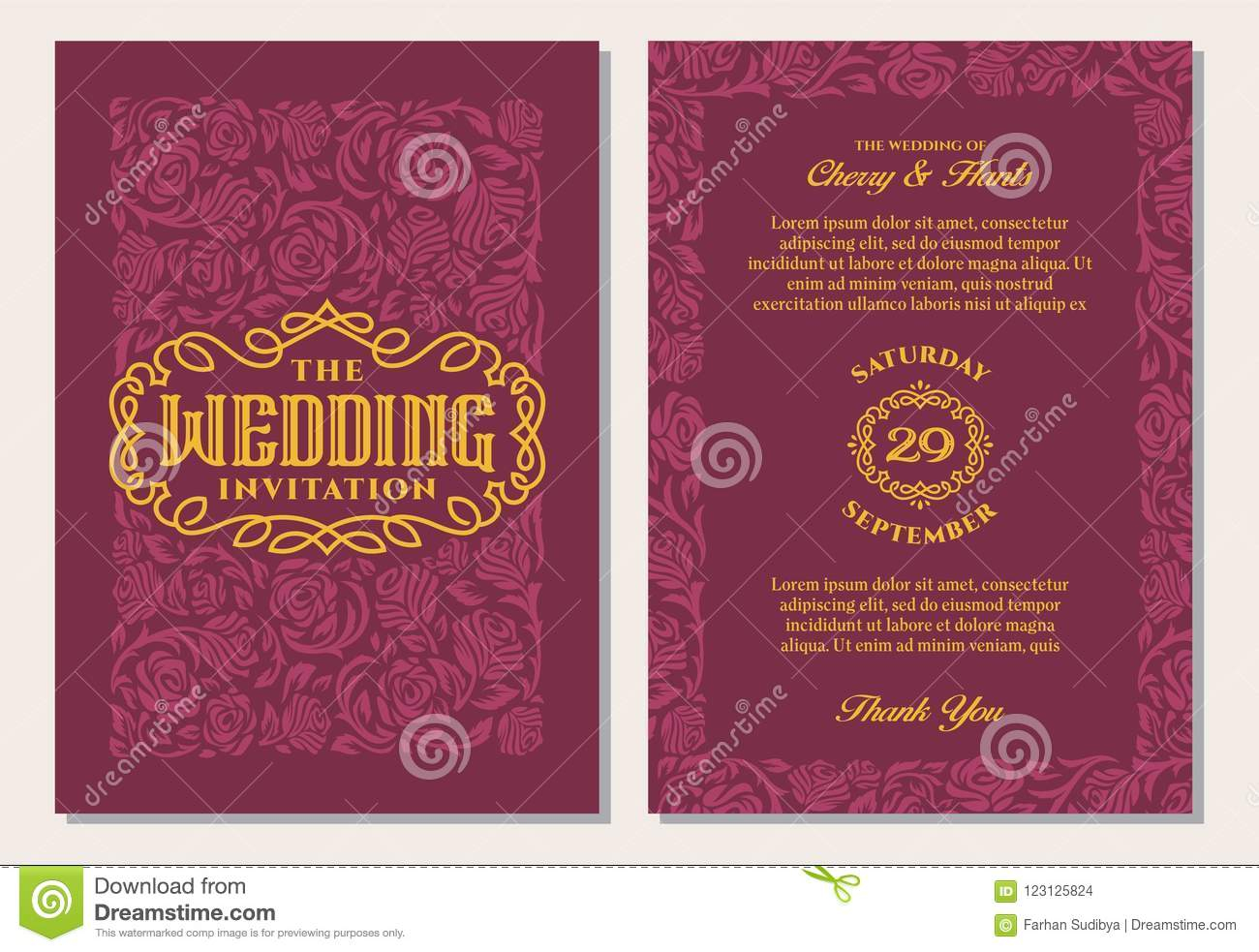 75 Special Wedding Invitation Templates Red And Gold Very Best In with regard to sizing 1300 X 983