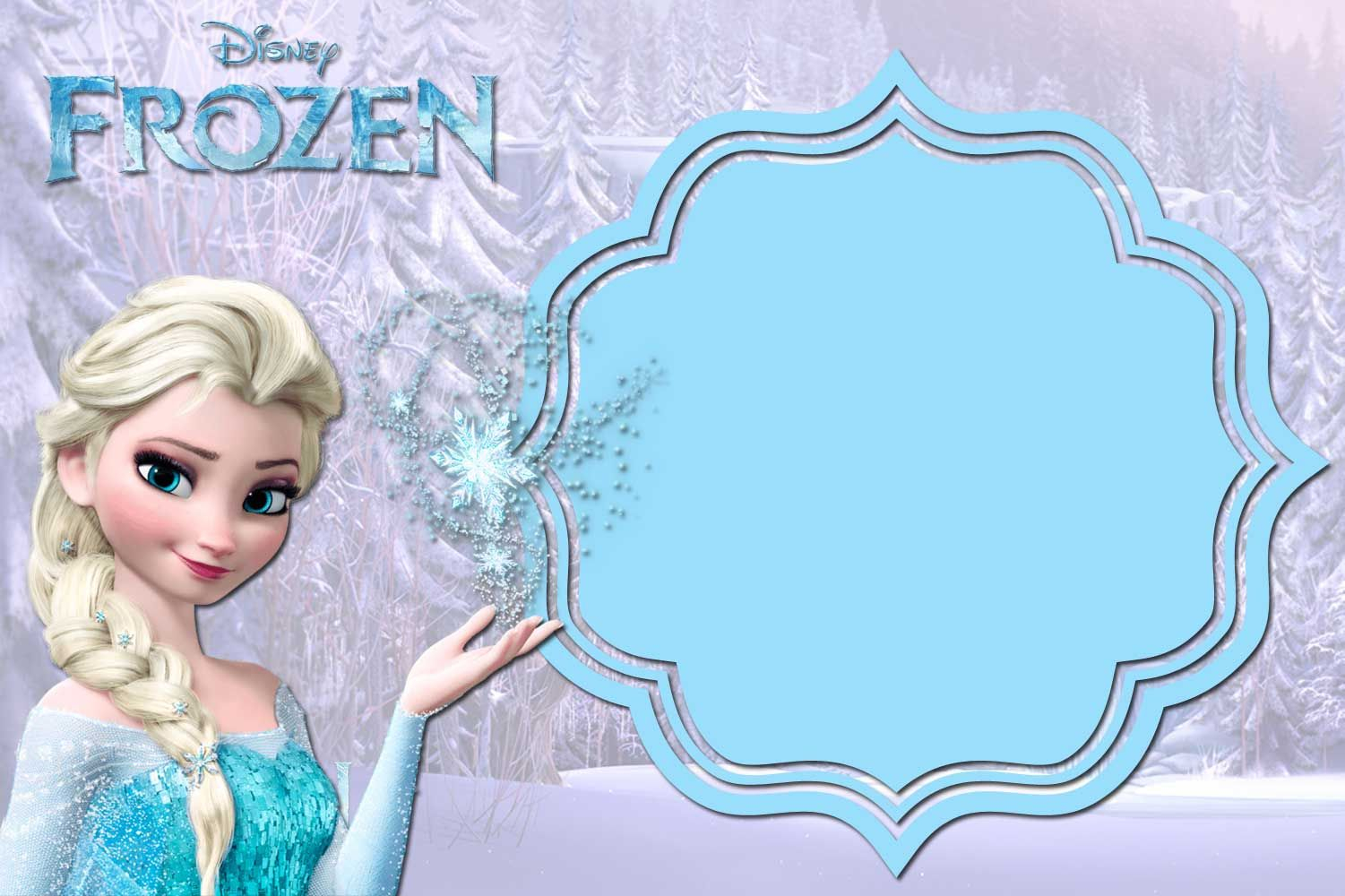79 Special Frozen Party Invitation Template Download Customize With throughout sizing 1501 X 1000