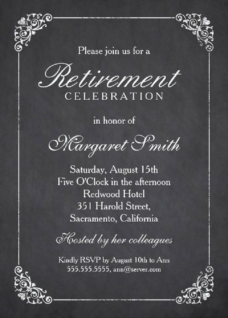 80 Make An Retirement Party Invitation Letter Template Free throughout dimensions 750 X 1049