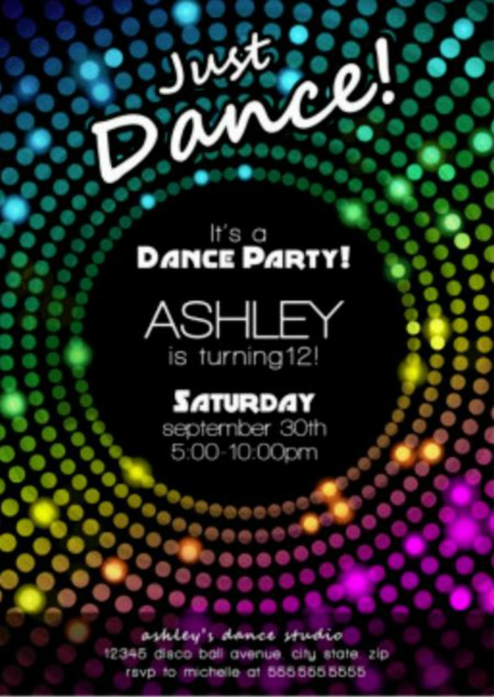 81 Find A Big Collection Of Disco Party Invitation Template Examples with regard to dimensions 1000 X 1409