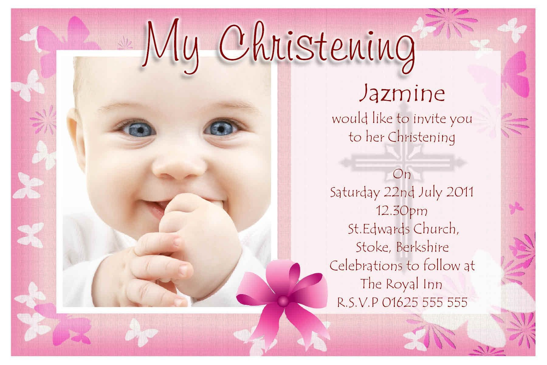 85 Special Example Of Invitation Card For Christening Customize in size 1800 X 1200