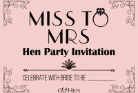 86 Customize Our Easy To Use Hen Party Invitation Template Photos inside proportions 1311 X 945