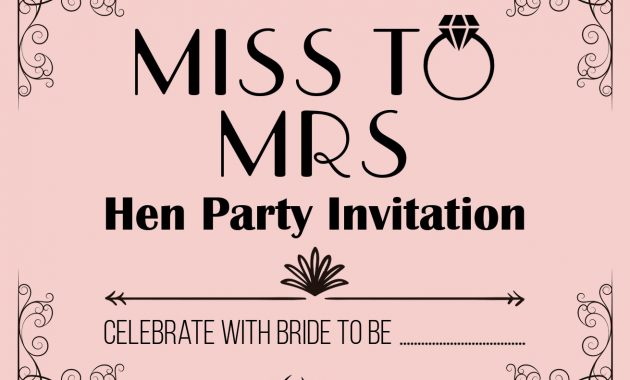 86 Customize Our Easy To Use Hen Party Invitation Template Photos with size 1311 X 945
