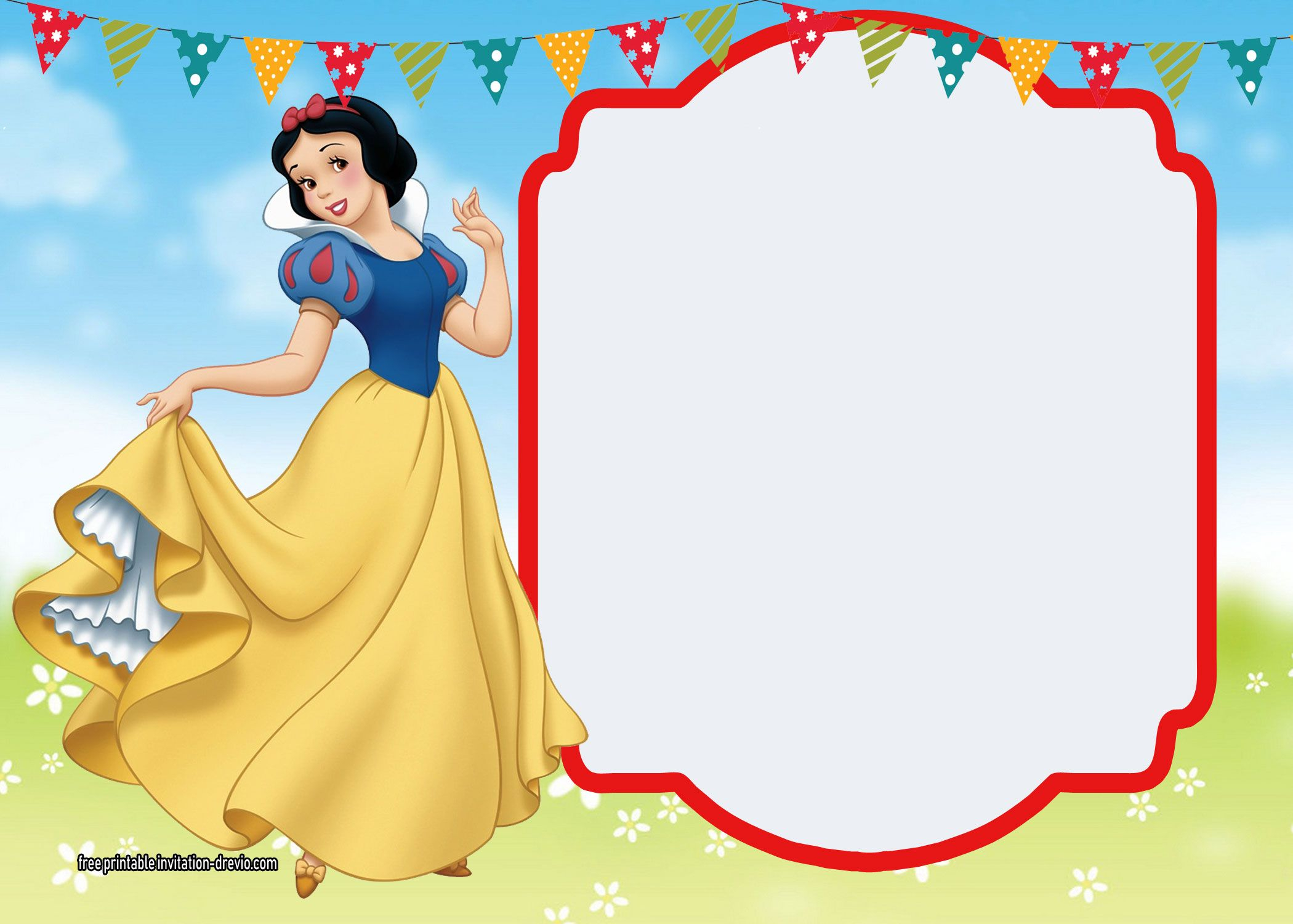 89 Create Custom Birthday Invitation Template Snow White Word With with regard to proportions 2100 X 1500