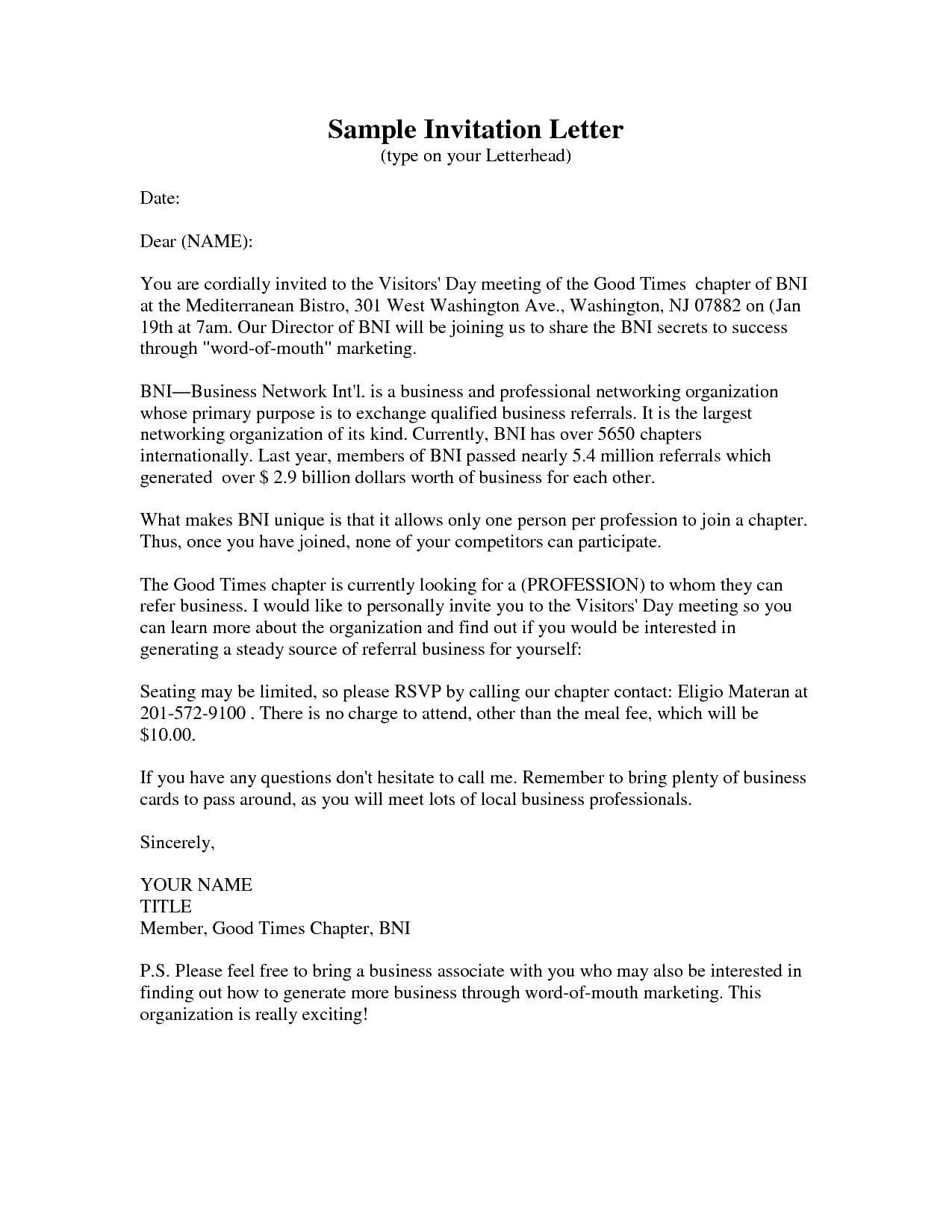 9 Official Meeting Letter Examples Pdf Examples inside dimensions 1275 X 1650
