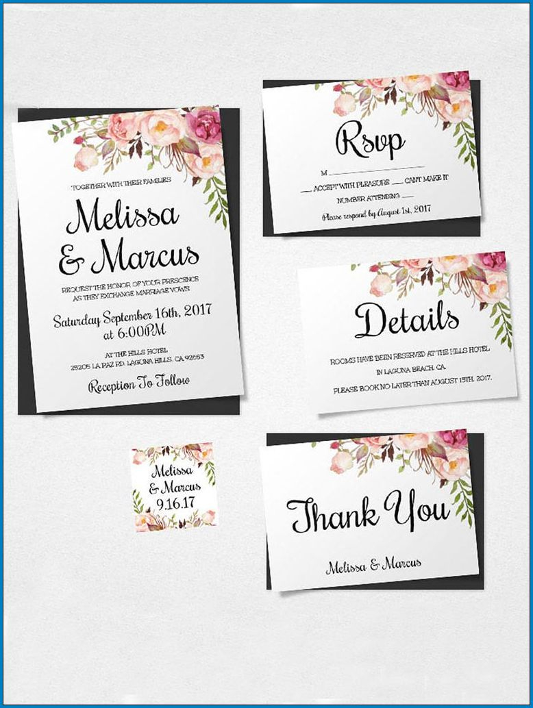 9 Samples Of Diy Wedding Invitations Templates 1115 with size 778 X 1034