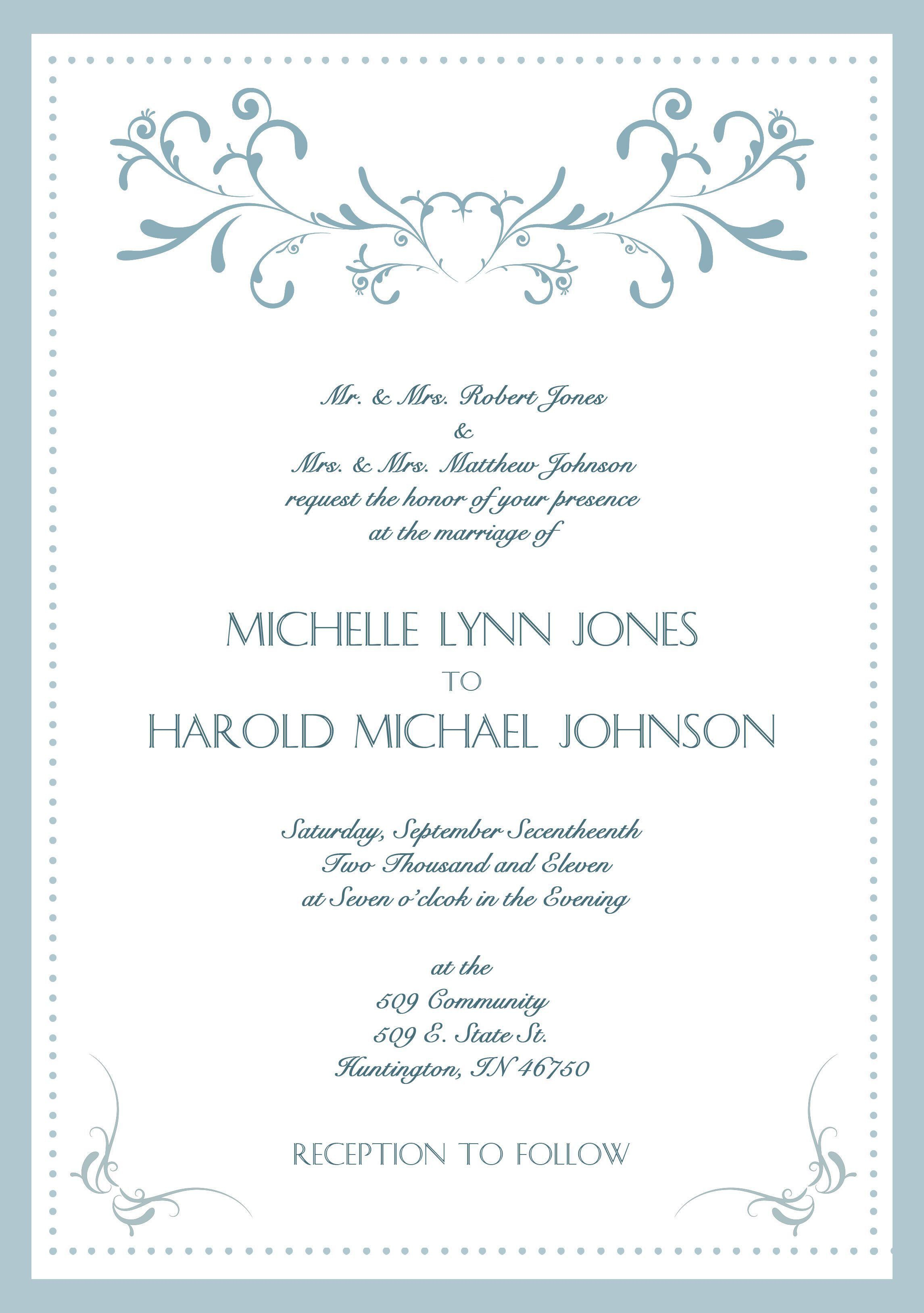 90 Create Your Own Wedding Invitation Format Sample Examples For pertaining to measurements 2291 X 3256