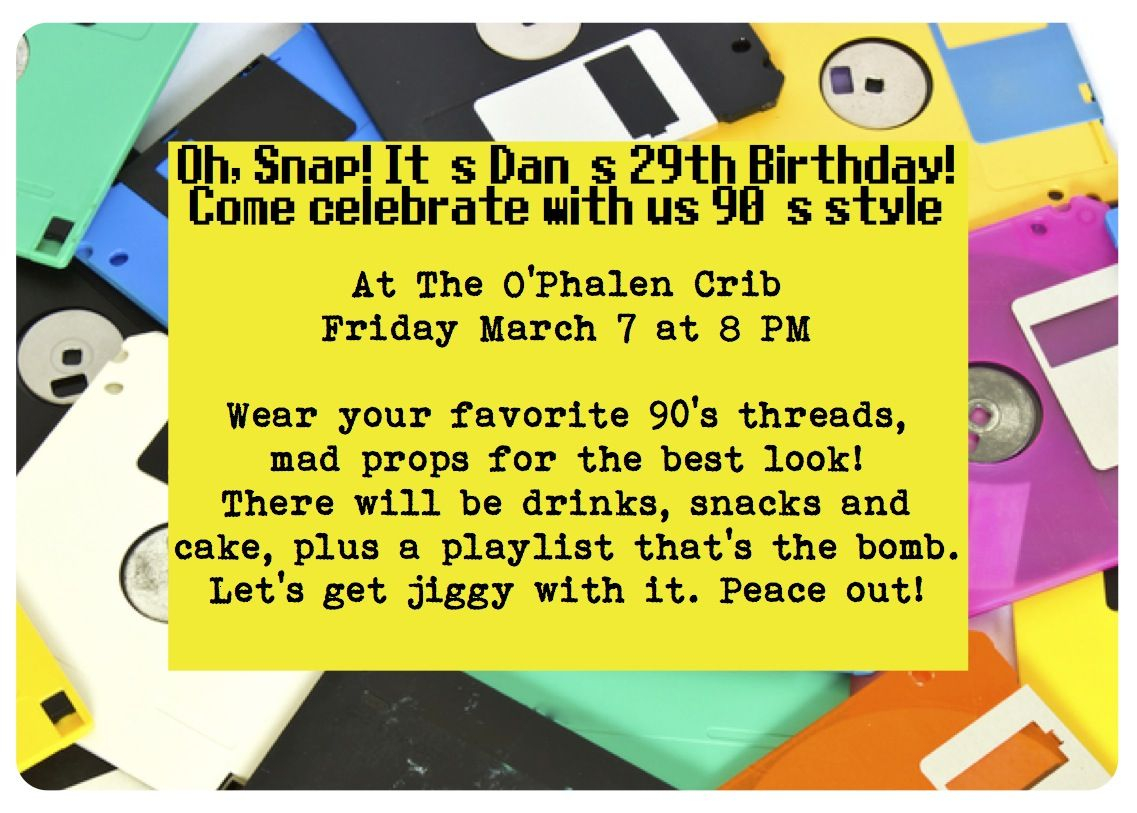 90s Party Invite 90s Party 90s Party Party Invitations with measurements 1137 X 813