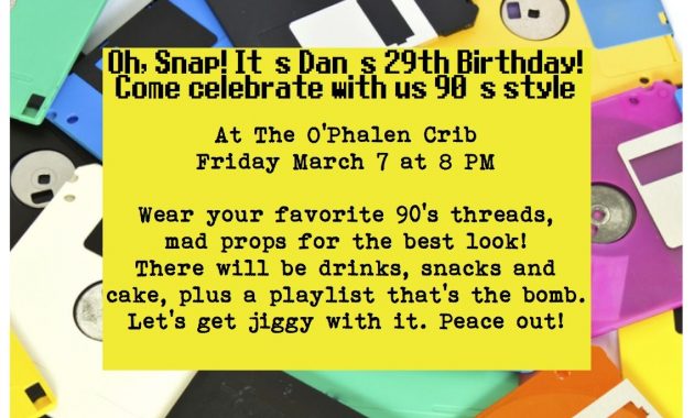 90s Party Invite 90s Party 90s Party Party Invitations with regard to size 1137 X 813