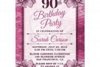 90th Birthday Party Invitations Templates Free Party Ideas In 2019 in sizing 2175 X 2175