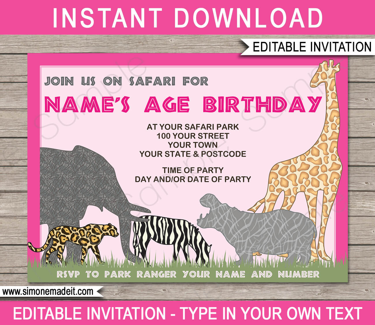 97 Make An Zoo Party Invitation Template Examples With Zoo Party inside sizing 1300 X 1126