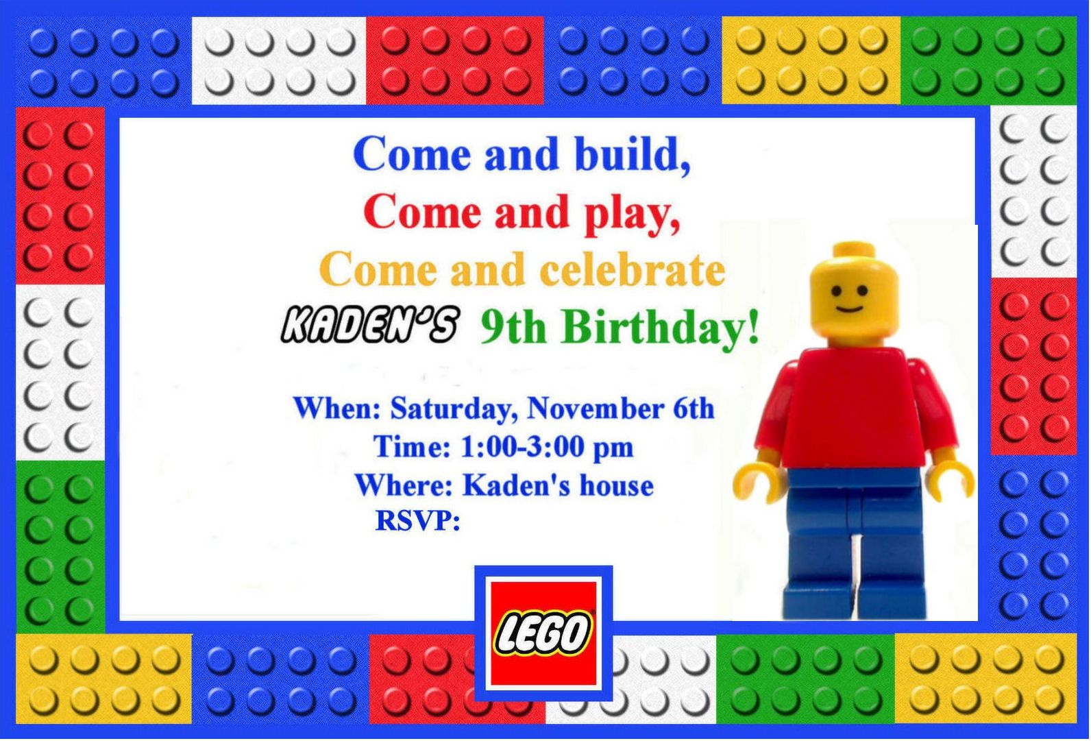 99 Special Lego Party Invitation Template Examples Lego Party with proportions 1592 X 1081