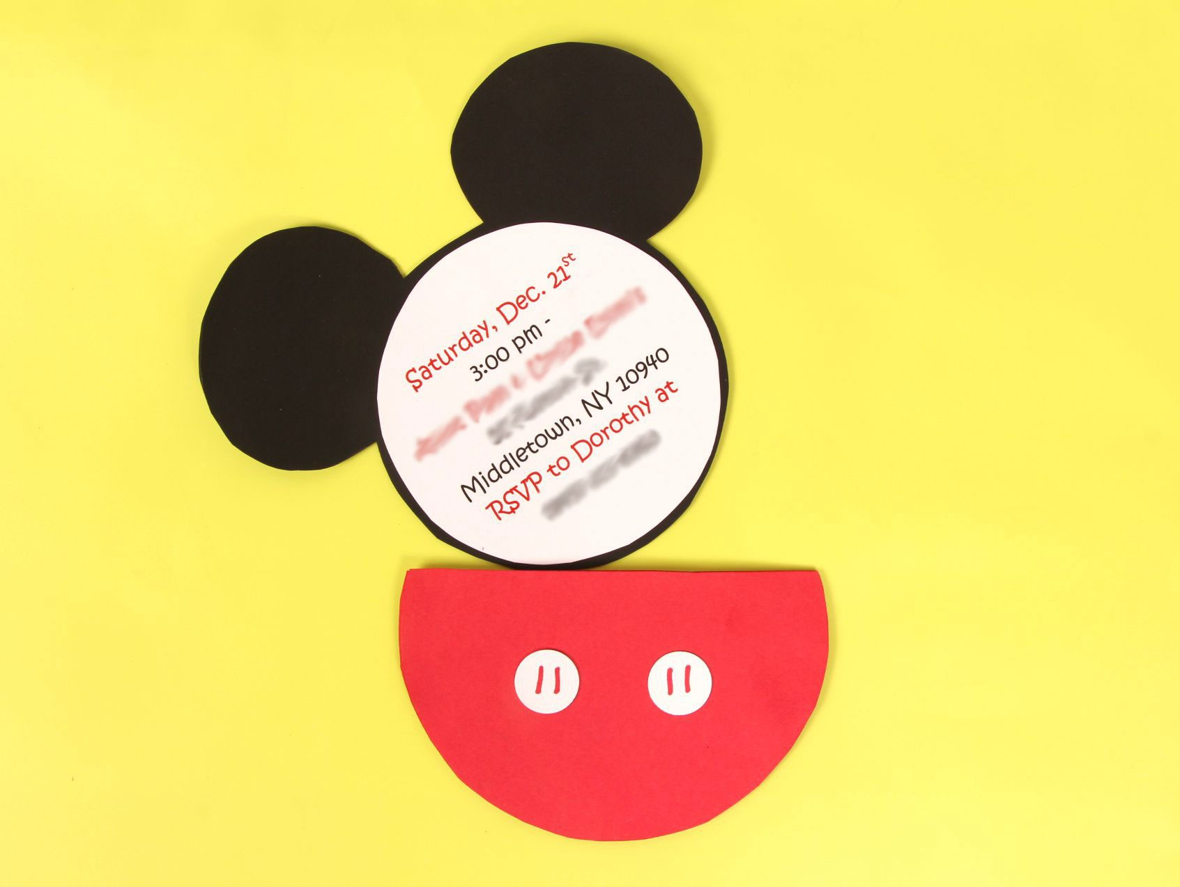 A Diy Mickey Mouse Party Invitation Idea For A Mickey Party Jam Blog in size 1693 X 1273