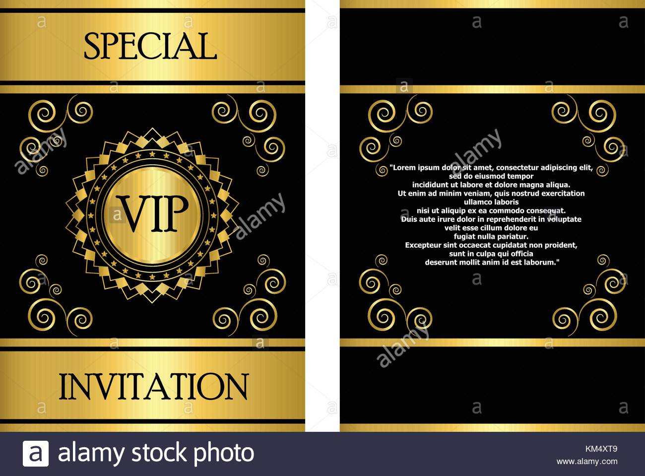 A Golden Vip Invitation Card Template That Can Be Used For Stock pertaining to proportions 1300 X 959