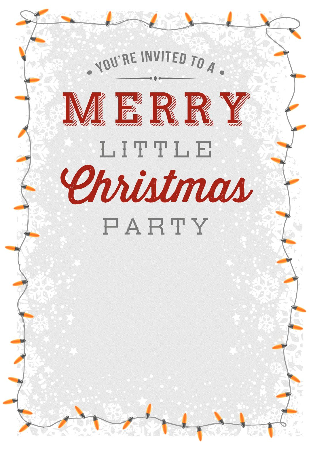 A Merry Little Party Free Printable Christmas Invitation Template inside sizing 1080 X 1560