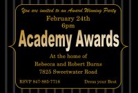 Academy Awards Party Invitations And Oscar Invitations New in size 1050 X 750