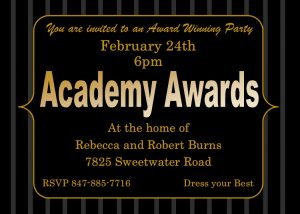 Academy Awards Party Invitations And Oscar Invitations New in size 1050 X 750