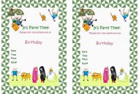 Adventure Time Birthday Invitations Birthday Printable within dimensions 1228 X 868