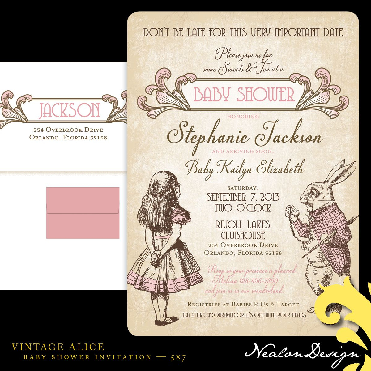 Alice In Wonderland Ba Shower Invitation Template Free Jelly 16 in size 1200 X 1200