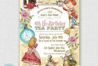 Alice In Wonderland Birthday Party Invitations Free Cailini with regard to measurements 1000 X 1000