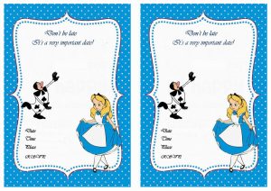 Alice In Wonderland Free Printable Birthday Party Invitations in measurements 1228 X 868