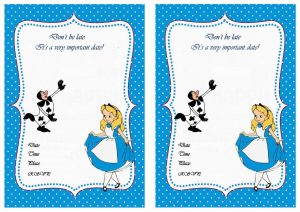 Alice In Wonderland Free Printable Birthday Party Invitations pertaining to size 1228 X 868