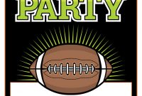 American Football Party Invitation Template Vector Image regarding sizing 772 X 1080