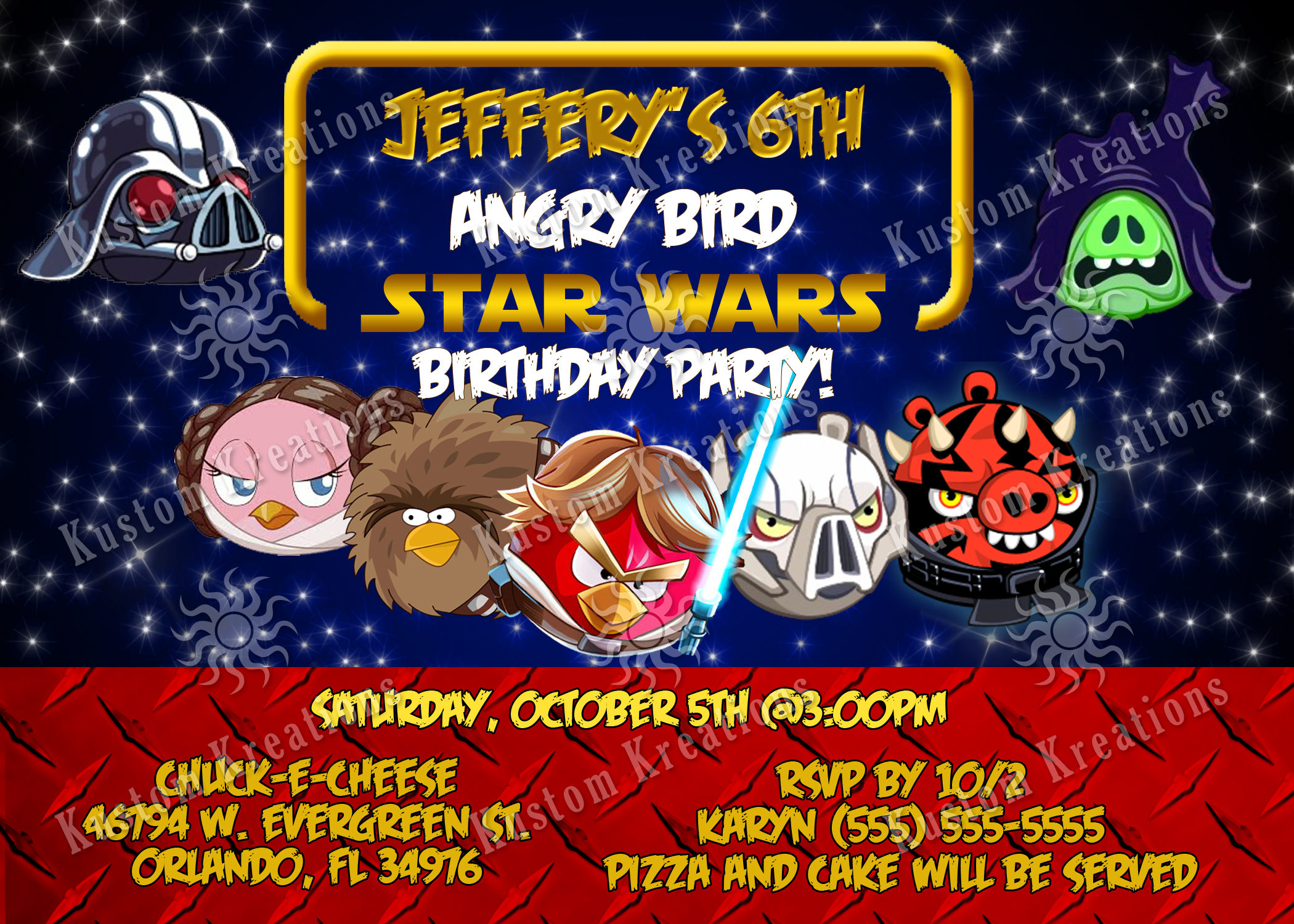 Angry Birds Birthday Invitations Kustom Kreations pertaining to measurements 2100 X 1500