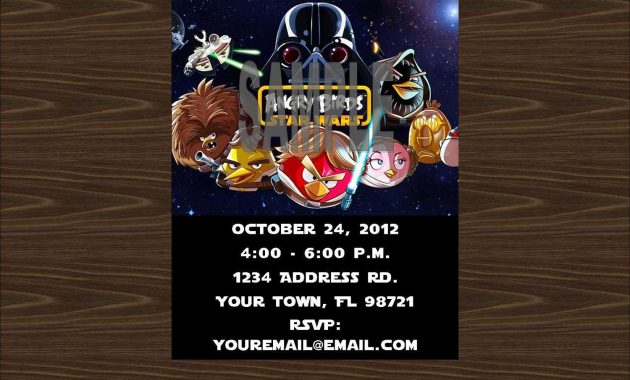 Angry Birds Star Wars Invitation Cute Party Ideas Star Wars throughout sizing 1500 X 1159